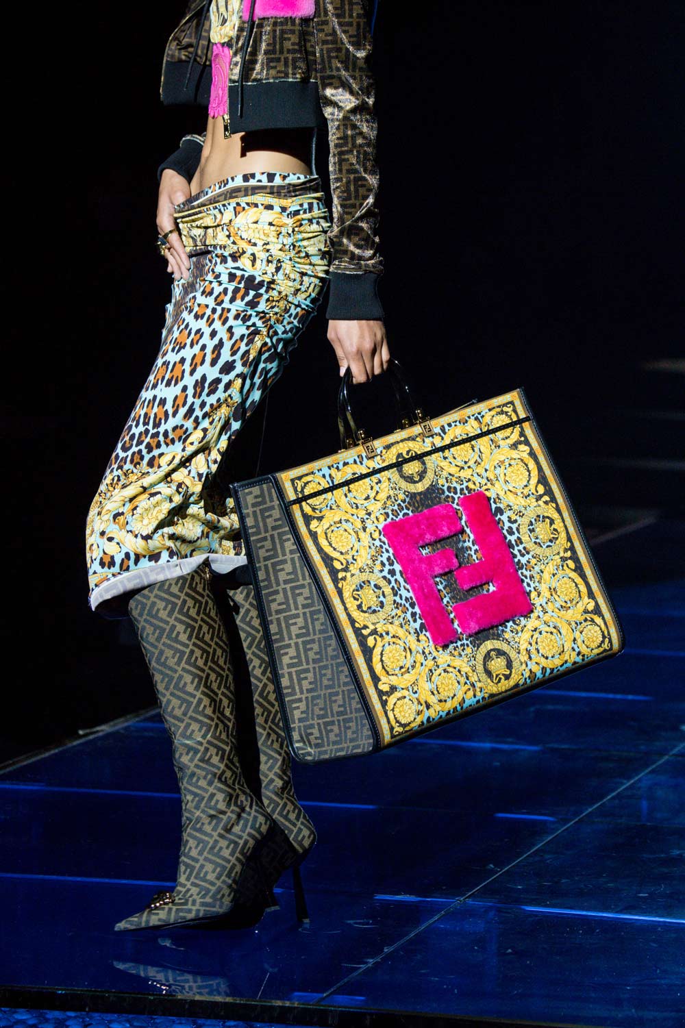 Versace, Bags, Fendace Fendi Versace Collaborationgift Bag Repurposed  Into Beautiful Purse