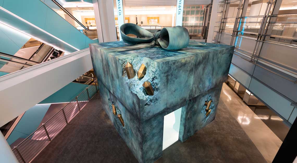 Tiffany Daniel Arsham blue box exhibition