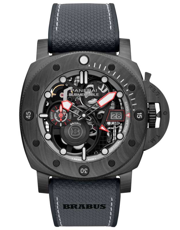 Watch car partnerships Panerai Brabus front