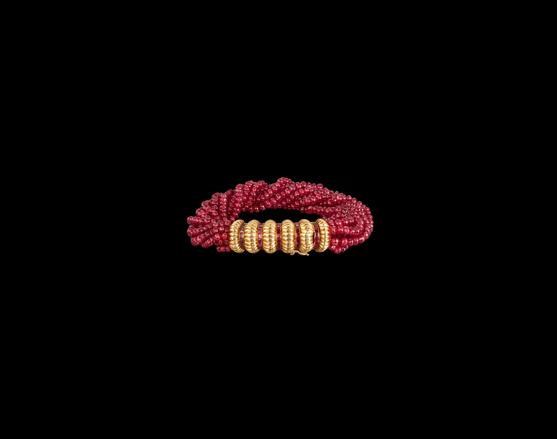 Cartier Paris exhibition bracelet rubies