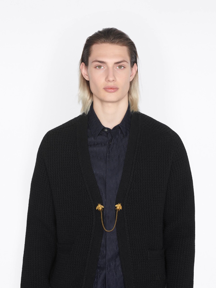 Dior Cardigan Black Wool and Alpaca Knit 