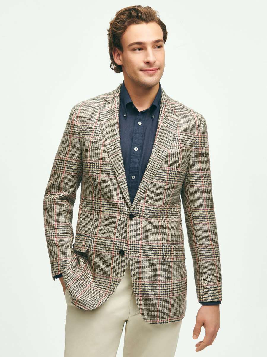 Brooks Brothers Regent Classic-Fit Wool-Silk-Linen Hopsack Sport Coat