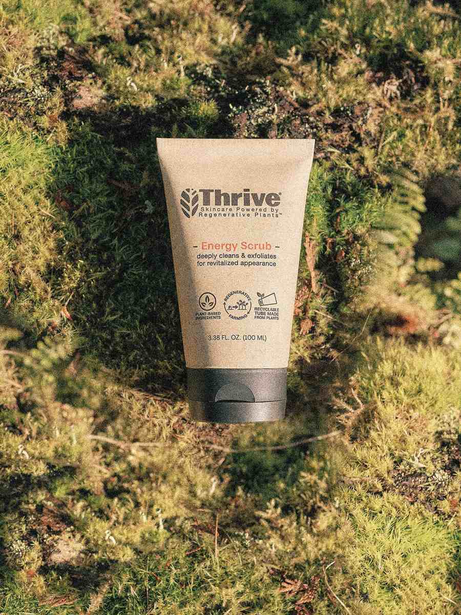 Thrive Face Scrub With Jojoba Beads and Coffee Grounds