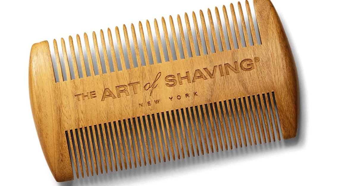 The Art of Shaving Double-Sided Wood Beard Comb