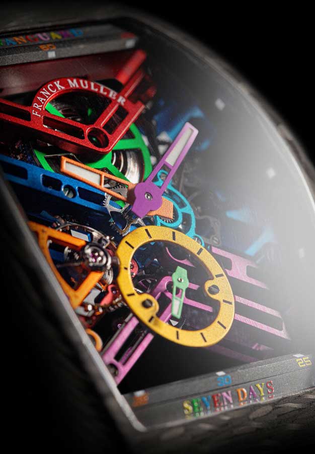 Franck Muller Vanguard Color Dreams CarboTech close up