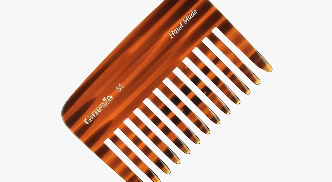 Giorgio Cellulose Acetate Wide-Tooth Pocket Comb