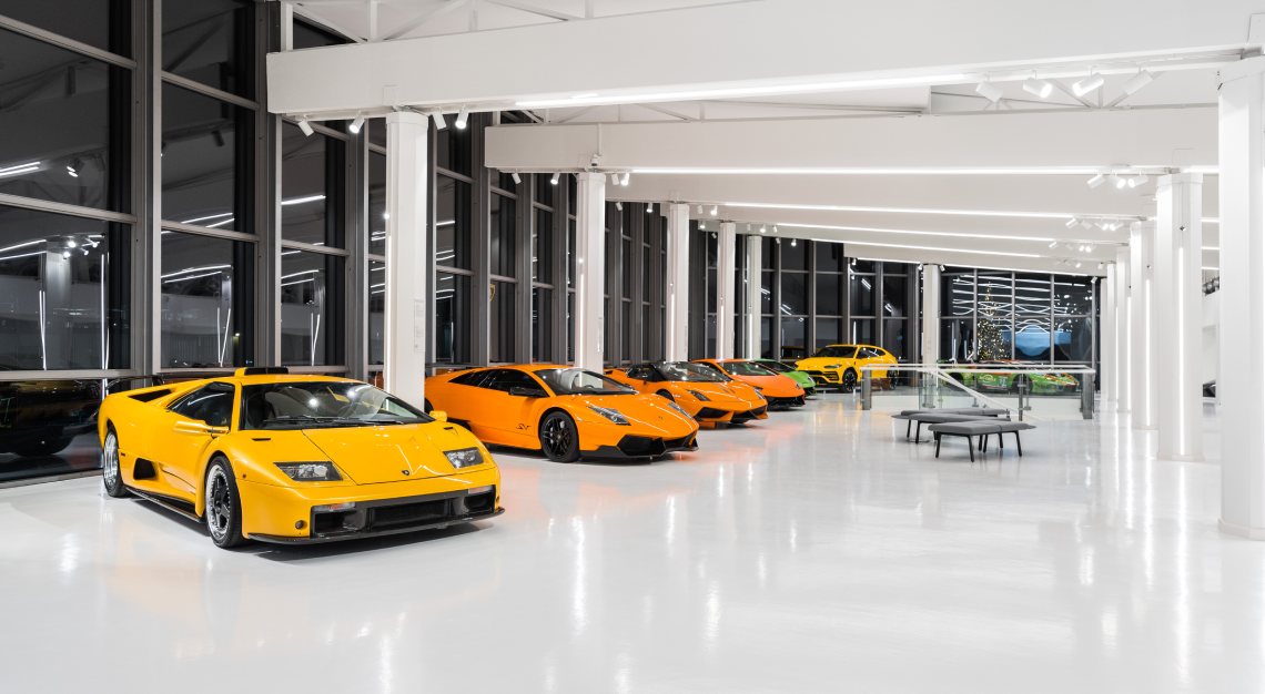 The exhibition retraces the most emblematic eras and moments that mark Lamborghini's first 60 years