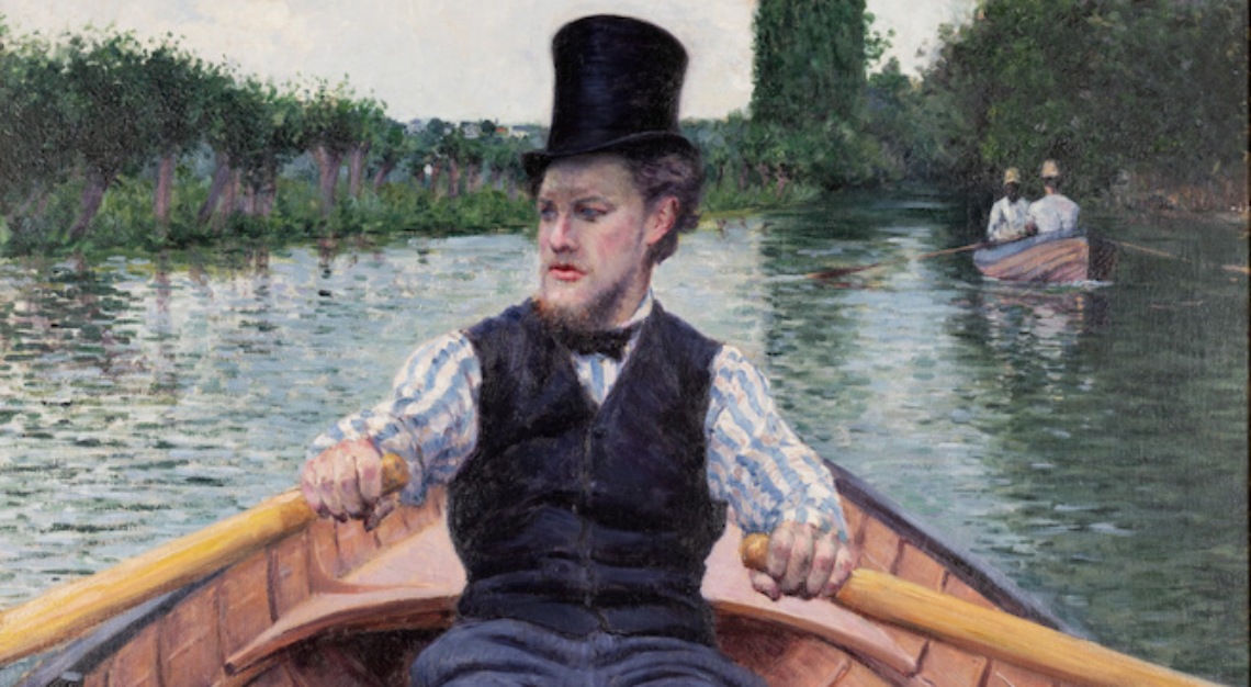 A boating party by Caillebotte