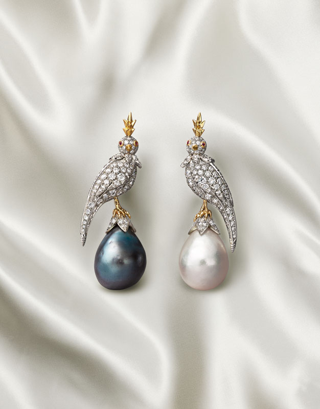 Tiffany Bird on Pearl earrings
