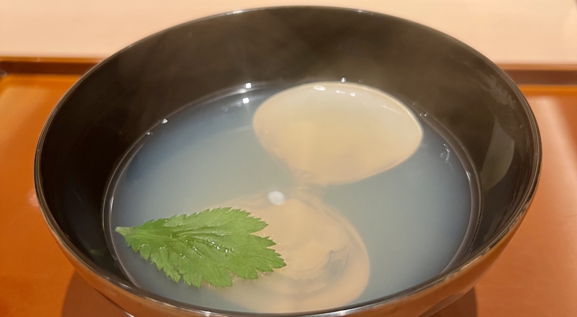 Hamaguri Clam Soup. Sushi Sato