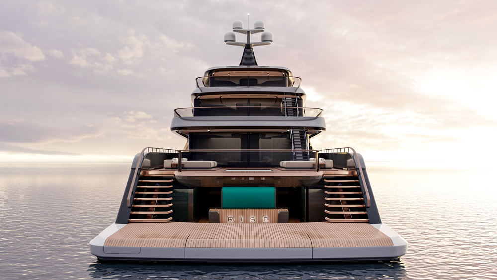 Photo of Olesinksi's new 70-metre superyacht