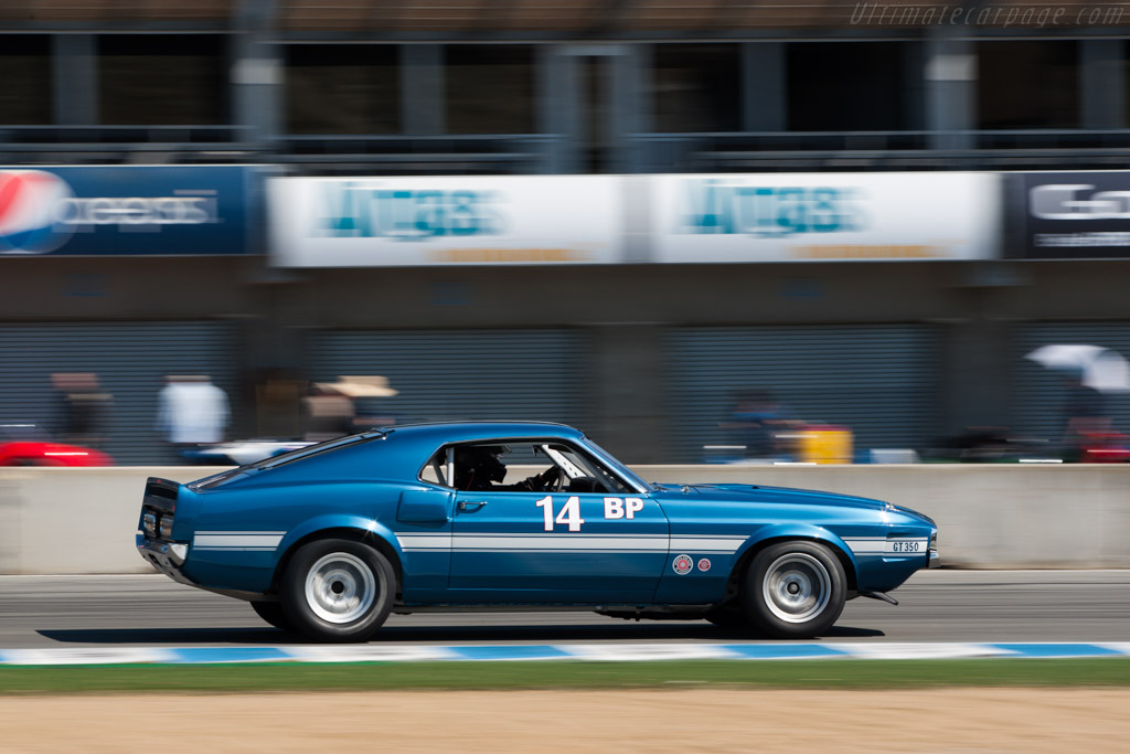Photo of the 1969 Shelby GT350 on the race track