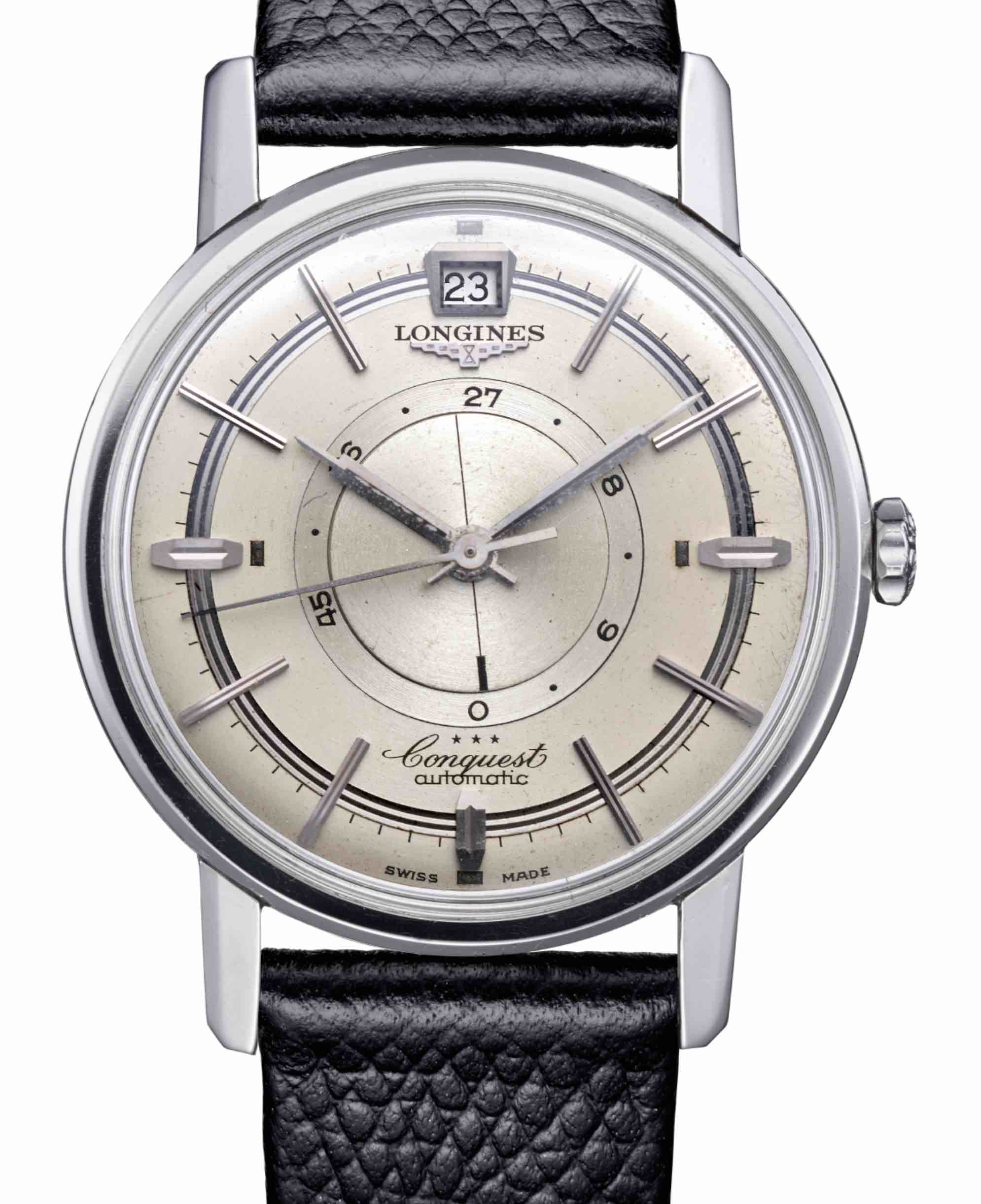 original 1959 model of the Longines Conquest Heritage Central Power Reserve