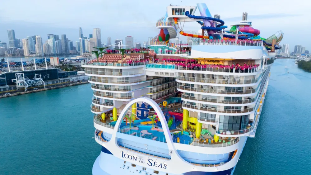 back view of Royal Caribbean's newest cruise ship