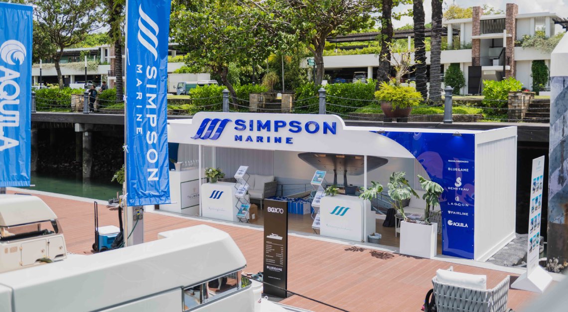 Simpson Marine booth at Singapore Yachting Festival