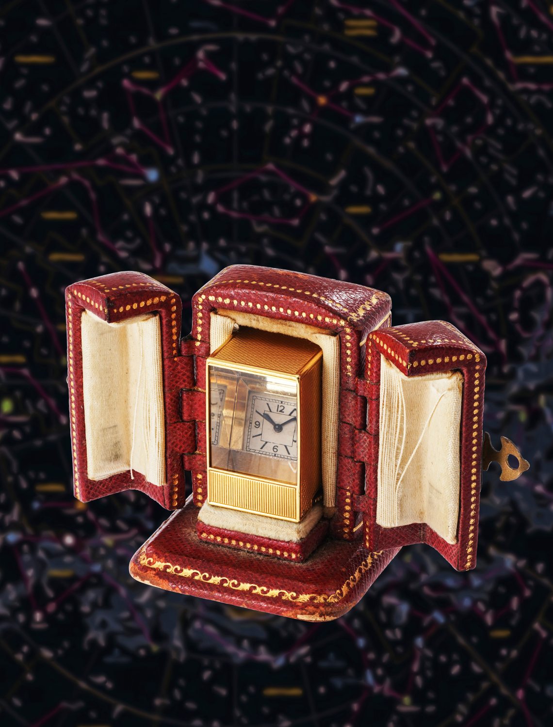 cartier miniature prism clock