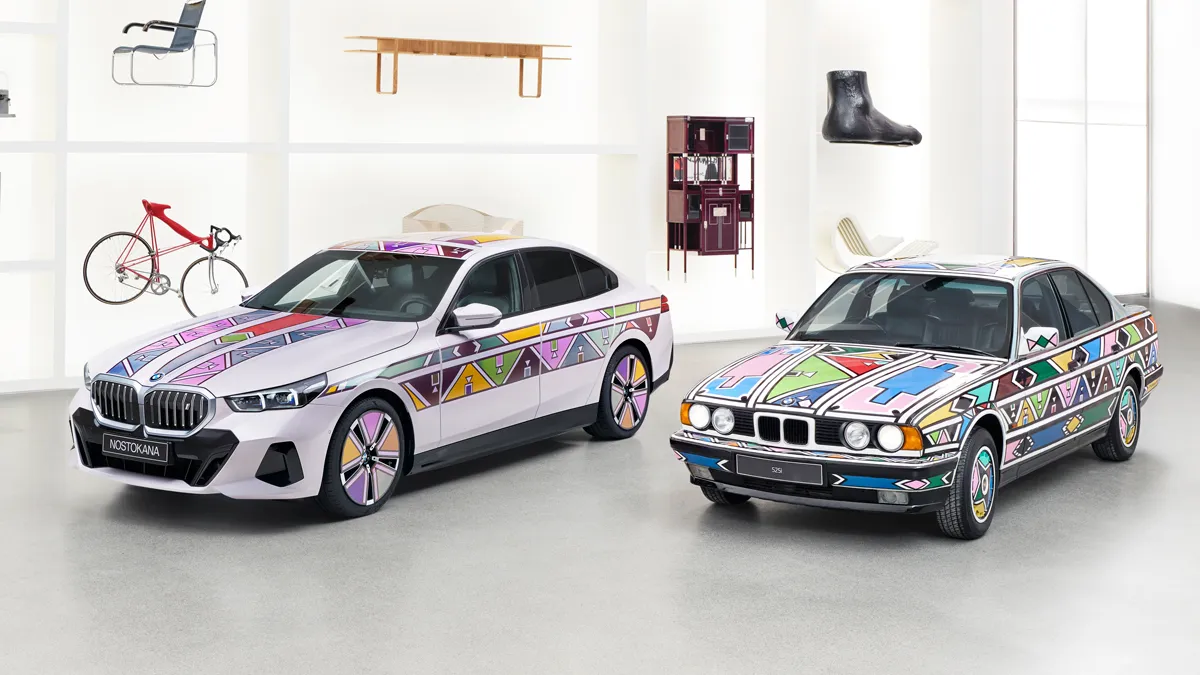 two BMW art cars