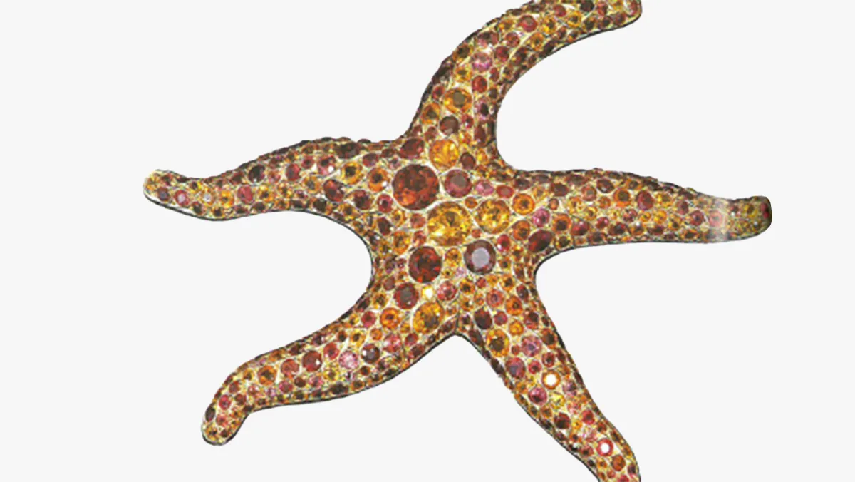starfish pin designed by jeweller James de Givenchy
