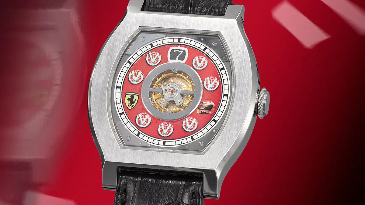 One ofSchumacher’s watches up for auction—a F.P. Journe Vagabondage 1 Model.