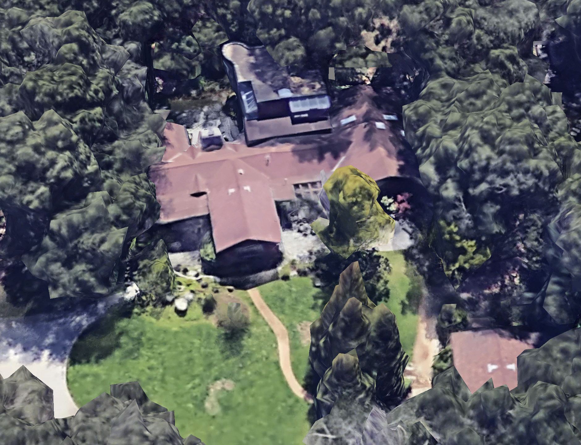 aerial view of Jon Chu's house
