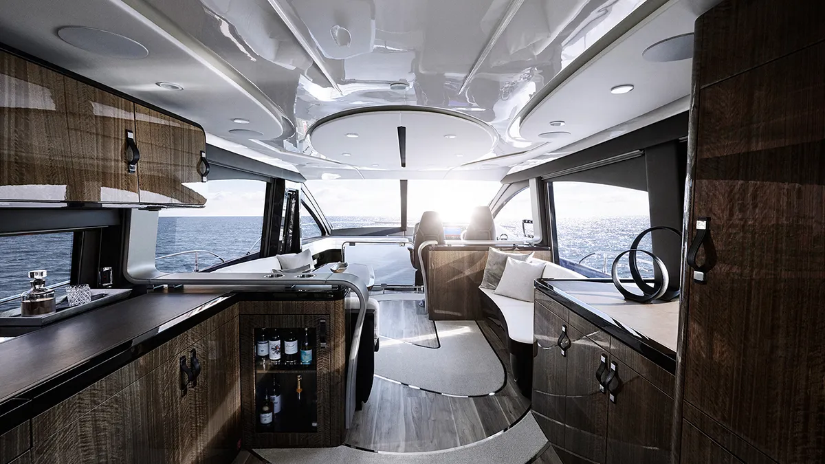 interior of the new Lexus yacht