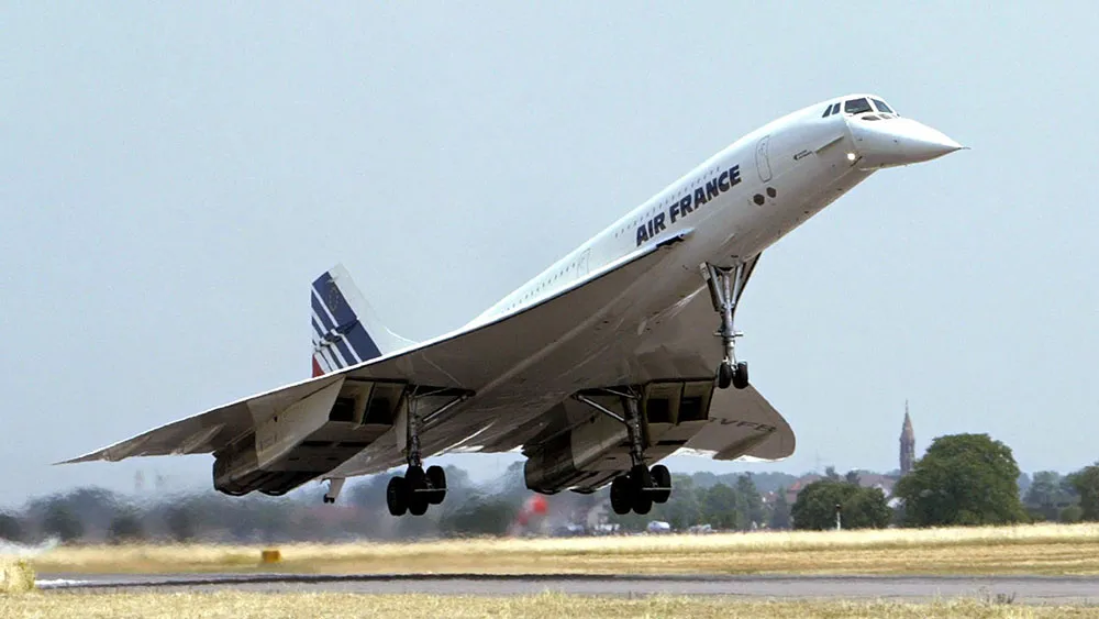 The Concorde jet taking off
