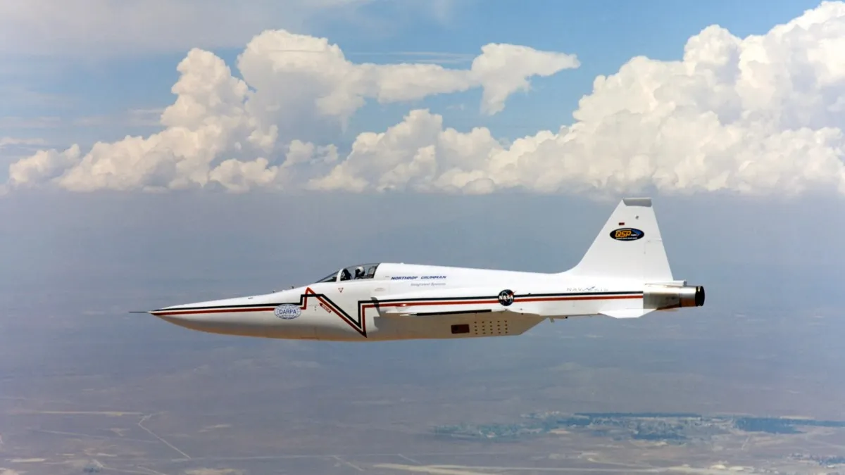 Nasa X-59 plane in the air