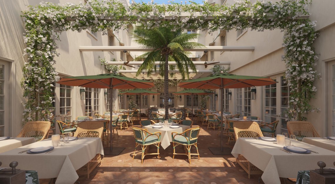 courtyard of vineta hotel, one of the new hotels in 2024