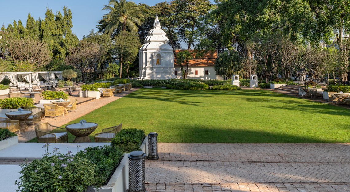 lawn of gad lanna in Intercontinental Chiang Mai The Mae Ping