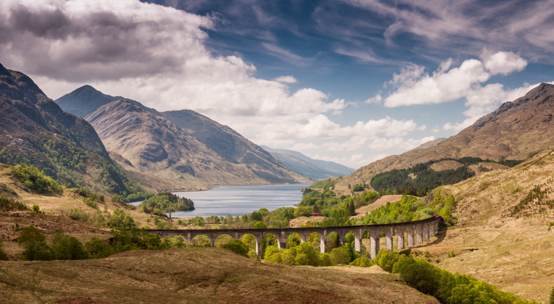 glenfinnan viaduct in Scotland