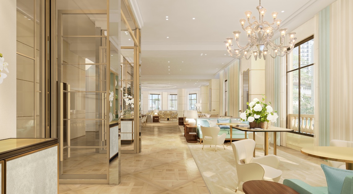 lobby of lanson place causeway bay, one of the new hotels in 2024