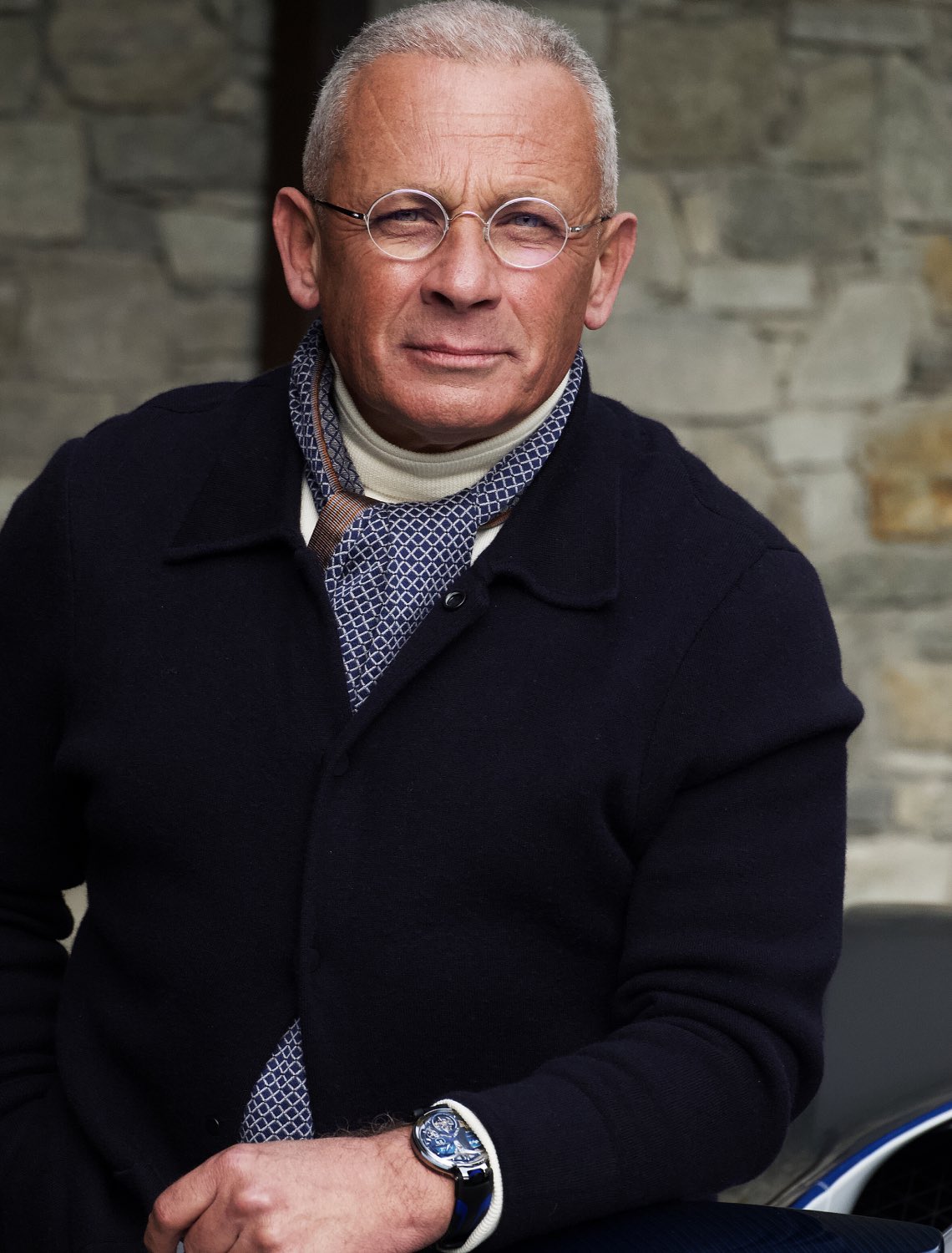 a portrait of Pascal Raffy, owner of Bovet