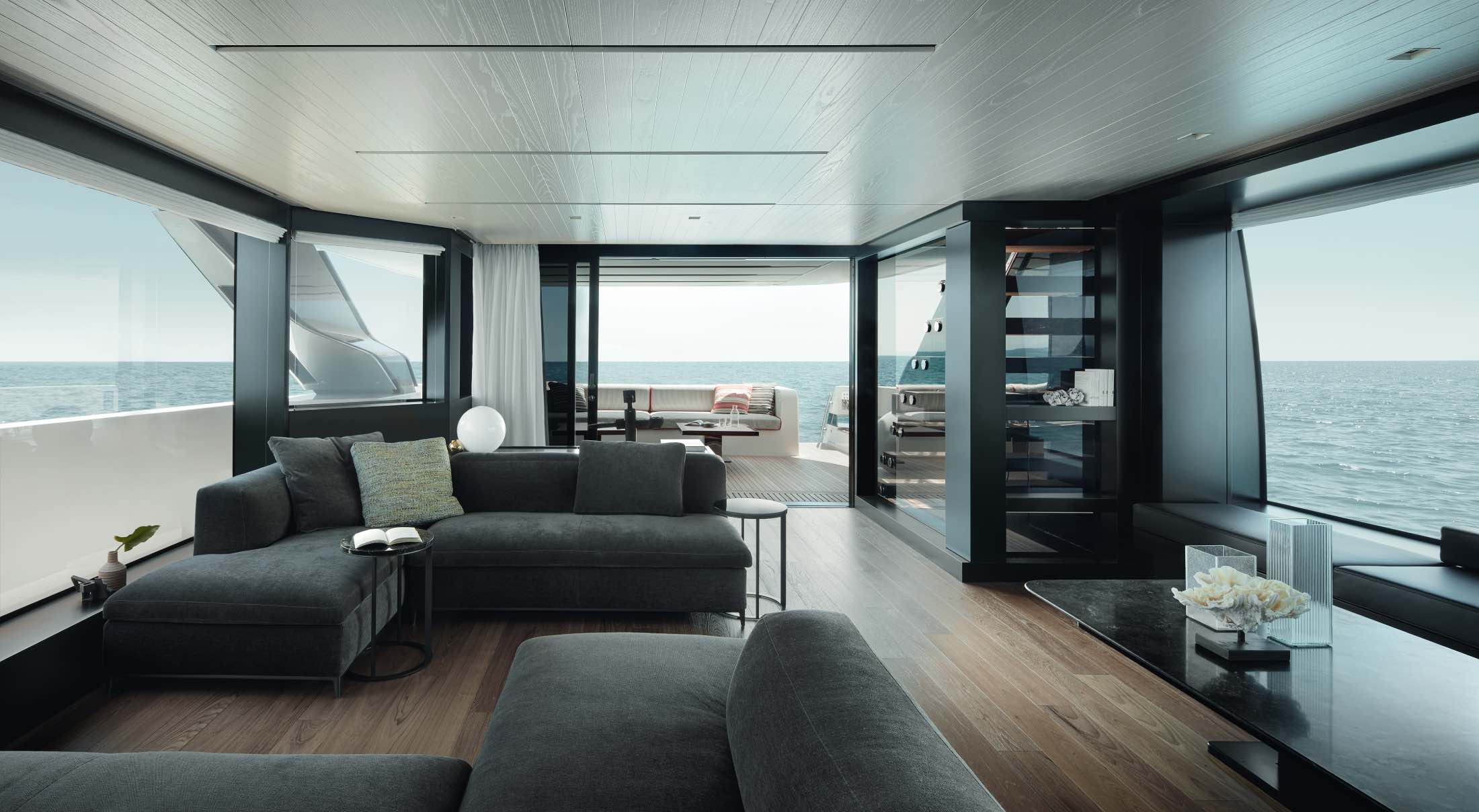 main salon of the Sanlorenzo SL96A